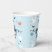 Spooky Een Leuke Ghost Halloween 1e Verjaardag Papieren Bekers (Rechts)