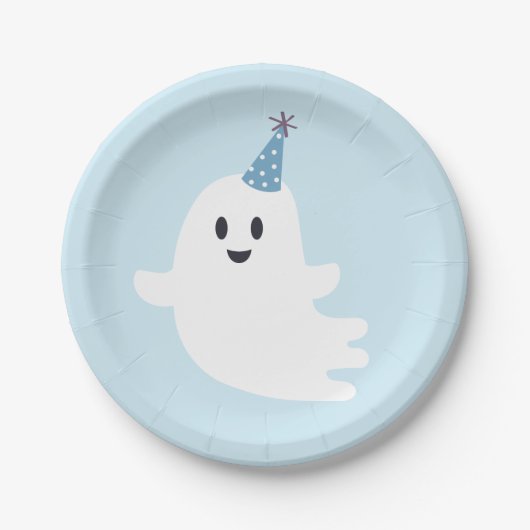 Spooky Een Leuke Ghost Halloween 1e Verjaardag Papieren Bordje (Voorkant)