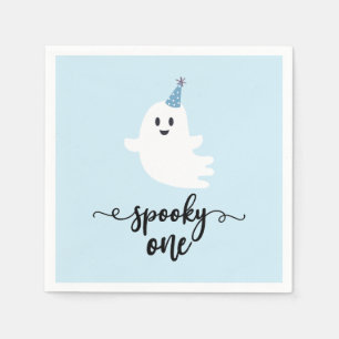 Spooky Een Leuke Ghost Halloween 1e Verjaardag Servet