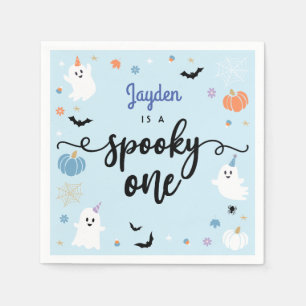 Spooky Een Leuke Ghost Halloween 1e Verjaardag Servet