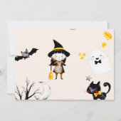 Spooky Een Leuke Halloween 1e Verjaardag Foto Kaart (Achterkant)