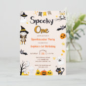 Spooky Een Leuke Halloween 1e Verjaardag Kaart (Staand voorkant)