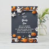 Spooky Een Leuke Halloween Eerste Verjaardag Kaart (Staand voorkant)