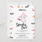 Spooky Een Meisje 1e Boo-Day Halloween Verjaardag Kaart (Voorkant)