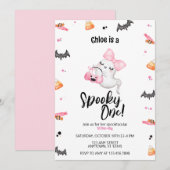 Spooky Een Meisje 1e Boo-Day Halloween Verjaardag Kaart (Voorkant / Achterkant)