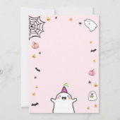 Spooky Een Meisje Halloween 1e Verjaardag Schattig Kaart (Achterkant)