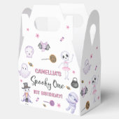 Spooky Een Meisjes Halloween 1e Verjaardag Bedankdoosjes (Geopend)