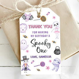 Spooky Een Meisjes Halloween 1e Verjaardag Cadeaulabel