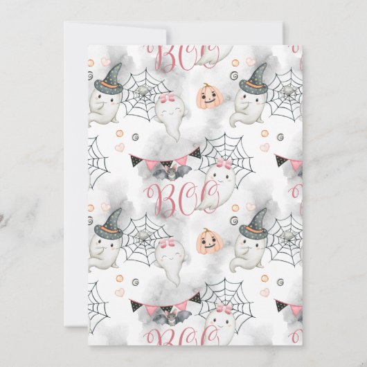 Spooky Een Meisjes Halloween 1e Verjaardag Kaart (Achterkant)