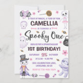 Spooky Een Meisjes Halloween 1e Verjaardag Kaart (Voorkant)