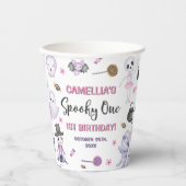 Spooky Een Meisjes Halloween 1e Verjaardag Papieren Bekers (Voorkant)