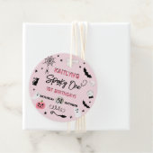 Spooky één! Meisjes Halloween 1e verjaardagsfeestj Bedankjes Labels (In situ)