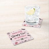 Spooky één! Meisjes Halloween 1e verjaardagsfeestj Kartonnen Onderzetters (Insitu)