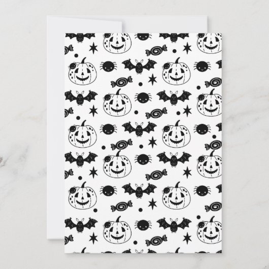 Spooky Een Oranje Ghost Halloween Verjaardag Kaart (Achterkant)