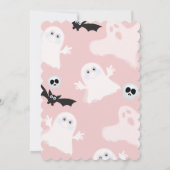 Spooky Een Roze 1e Verjaardag Spook Meisjes Hallow Kaart (Achterkant)