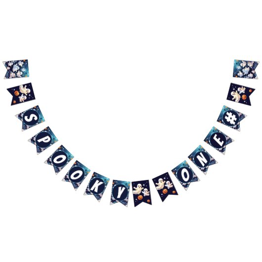 Spooky een schattig Halloween Verjaardag Vlaggetjes (Alle)