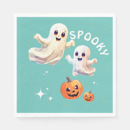Spooky een schattig Halloween Verjaardagsgeest Servet