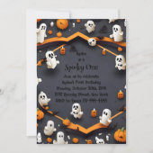 Spooky Een Schattige  Halloween 1e Verjaardag Kaart (Voorkant)