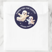 Spooky een Schattige Halloween spook verjaardag Da Ronde Sticker (Tas)