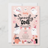 Spooky Een Schattige Spook 1e Verjaardagsfeest Kaart (Voorkant)