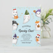 Spooky Een Schattige Spook Halloween 1e Verjaardag Kaart