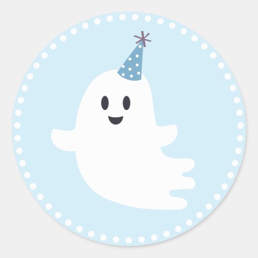 Spooky Een Schattige Spook Halloween 1e Verjaardag Ronde Sticker (Voorkant)