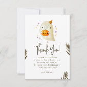 Spooky Een Schattigee Halloween 1e Verjaardag Dank Bedankkaart (Voorkant)