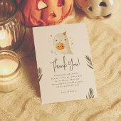 Spooky Een Schattigee Halloween 1e Verjaardag Dank Bedankkaart