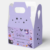 Spooky eerste verjaardag Halloween Paarse Bedankdoosjes (Geopend)