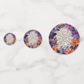 Spooky Elegance Halloween Bloemen Krans Collectie Confetti (Achterkanten)