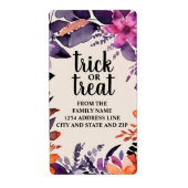 Spooky Elegance Halloween Bloemen Krans Collectie Etiket (Voorkant)