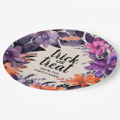 Spooky Elegance Halloween Bloemen Krans Collectie Papieren Bordje (Gekanteld)