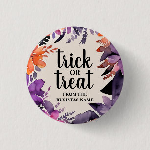 Spooky Elegance Halloween Bloemen Krans Collectie Ronde Button 3,2 Cm