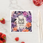 Spooky Elegance Halloween Bloemen Krans Collectie Servet (Insitu)