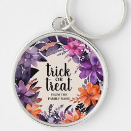 Spooky Elegance Halloween Bloemen Krans Collectie Sleutelhanger