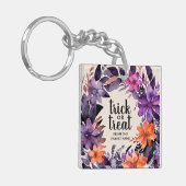 Spooky Elegance Halloween Bloemen Krans Collectie Sleutelhanger (Voorkant Links)