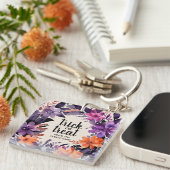 Spooky Elegance Halloween Bloemen Krans Collectie Sleutelhanger (Voorkant Rechts)