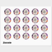Spooky Elegantie Halloween Bloemenkrans Collectie Ronde Sticker (Vel)