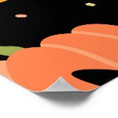 Spooky elegantie: Halloween pompoenkunst Poster (Hoek)