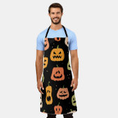 Spooky elegantie: Halloween pompoenkunst Schort (Gedragen)