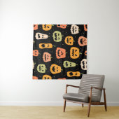 Spooky elegantie: Halloween pompoenkunst Wandkleed (In Situ (horizontaal))