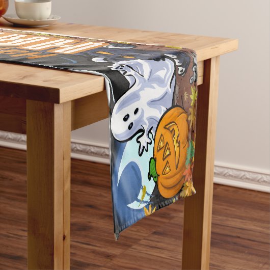 Spooky en Cute Halloween Korte Tafelloper (Voorbeeld)