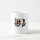 Spooky en Feral Funny Halloween Wasbeer Koffiemok (Center)