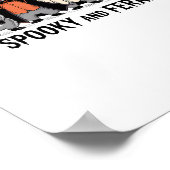 Spooky en Feral Funny Halloween Wasbeer Poster (Hoek)