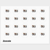 Spooky en Feral Funny Halloween Wasbeer Ronde Sticker (Vel)