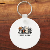 Spooky en Feral Funny Halloween Wasbeer Sleutelhanger (Voorkant)