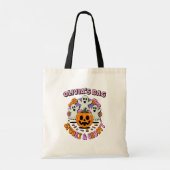 Spooky en Groovy gepersonaliseerd Halloween Snoep Tote Bag (Achterkant)
