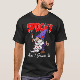 Spooky en ik vind het grappig vrouwen Halloween-da T-shirt