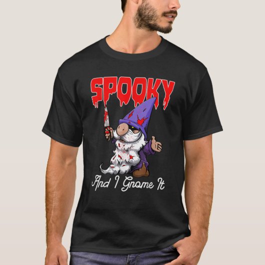 Spooky en ik vind het grappig vrouwen Halloween-da T-shirt (Voorkant)