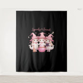 Spooky en lieve Schattigee heksenkat Oversized T-s Wandkleed (Voorkant)